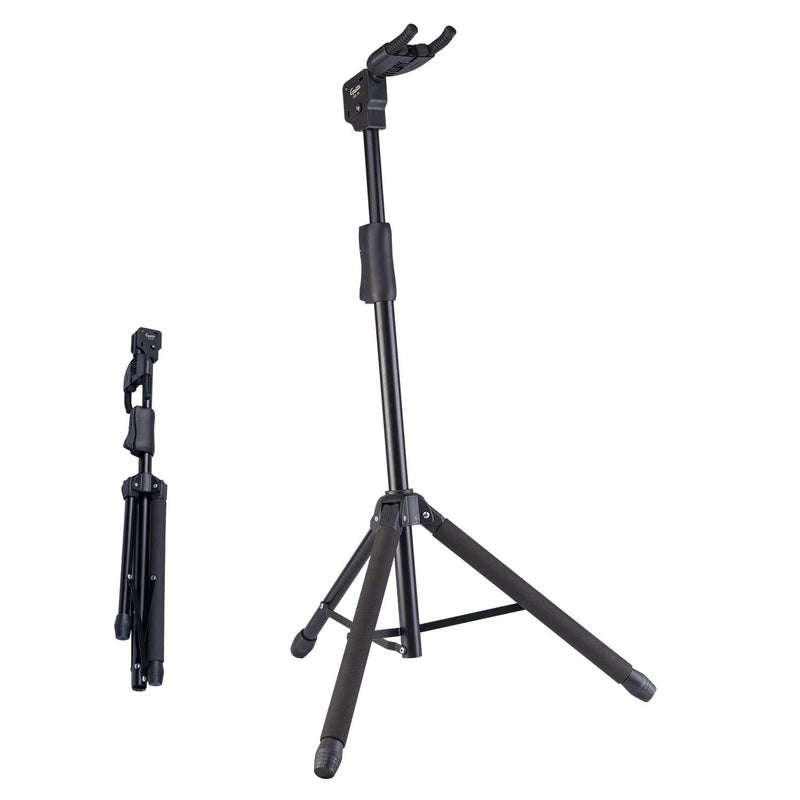 GUITTO Guitar Stand - Heavy Duty Auto-Lock, Adjustable & Foldable for Acoustic/Electric/Bass (33lbs Capacity), Non-Slip Base, Anti-Rust - Portable for Stage/Travel/Studio GGS-06 - Image 1